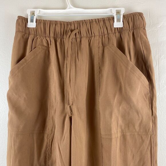 Abercrombie & Fitch Jogger Pull On Pant Size M TALL LONG High Rise Khaki Brown - Picture 2 of 13